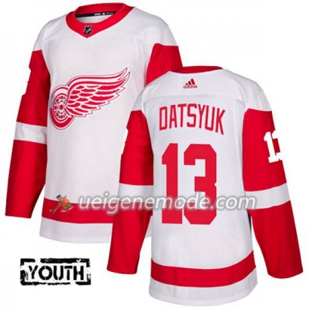 Kinder Eishockey Detroit Red Wings Trikot Pavel Datsyuk 13 Adidas 2017-2018 Weiß Authentic